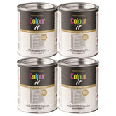 4X Paint Factory White Matt Tin Paint 300ml Tin Paint